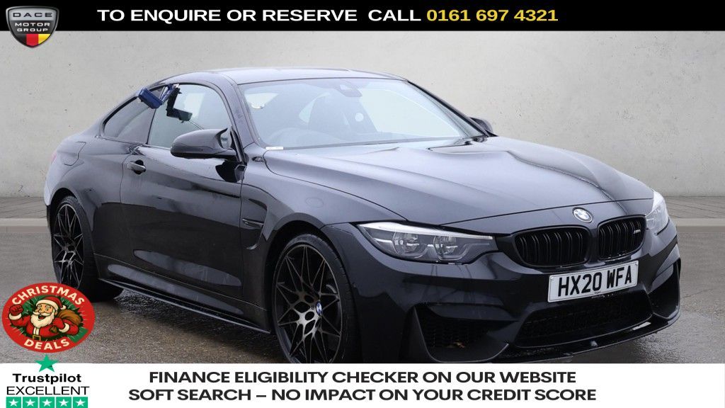 Used 2020 BLACK BMW M4 Coupe 3.0 BiTurbo GPF Competition Coupe 2dr Petrol DCT Euro 6 (s/s) (450 ps) (reg. 2020-03-02) for sale in Manchester