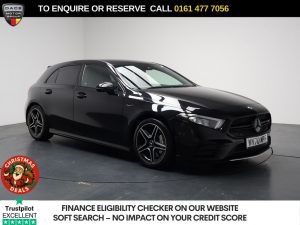 Used 2020 BLACK MERCEDES-BENZ A-CLASS Hatchback 2.0 A35 AMG (Executive) Hatchback 5dr Petrol SpdS DCT 4MATIC Euro 6 (s/s) (306 ps) (reg. 2020-10-09) for sale in Stockport