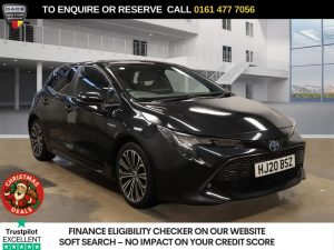 Used 2020 BLACK TOYOTA COROLLA Hatchback 2.0 VVT-h Design Hatchback 5dr Petrol Hybrid CVT Euro 6 (s/s) (184 ps) (reg. 2020-03-13) for sale in Stockport