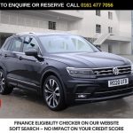 Used 2020 BLACK VOLKSWAGEN TIGUAN SUV 1.5 TSI EVO R-Line Tech SUV 5dr Petrol DSG Euro 6 (s/s) (150 ps) (reg. 2020-06-12) for sale in Stockport