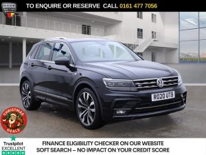 Used 2020 BLACK VOLKSWAGEN TIGUAN SUV 1.5 TSI EVO R-Line Tech SUV 5dr Petrol DSG Euro 6 (s/s) (150 ps) (reg. 2020-06-12) for sale in Stockport