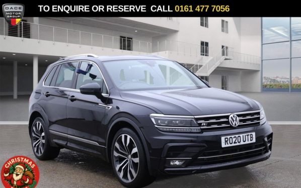 Used 2020 BLACK VOLKSWAGEN TIGUAN SUV 1.5 TSI EVO R-Line Tech SUV 5dr Petrol DSG Euro 6 (s/s) (150 ps) (reg. 2020-06-12) for sale in Stockport