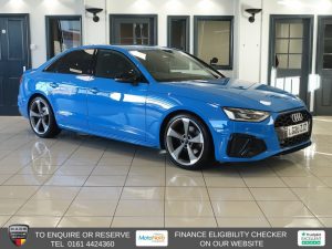Used 2020 BLUE AUDI A4 Saloon 2.0 TFSI 35 Black Edition Saloon 4dr Petrol S Tronic Euro 6 (s/s) (150 ps) (reg. 2020-06-30) for sale in Altrincham