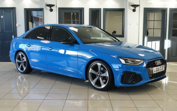 Used 2020 BLUE AUDI A4 Saloon 2.0 TFSI 35 Black Edition Saloon 4dr Petrol S Tronic Euro 6 (s/s) (150 ps) (reg. 2020-06-30) for sale in Altrincham