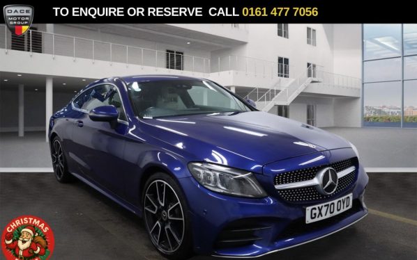 Used 2020 BLUE MERCEDES-BENZ C-CLASS Coupe 1.5 C200 MHEV AMG Line (Premium) Coupe 2dr Petrol G-Tronic+ Euro 6 (s/s) (198 ps) (reg. 2020-09-17) for sale in Stockport