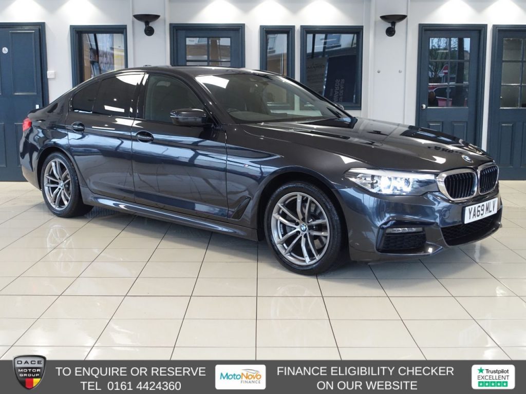 Used 2020 GREY BMW 5 SERIES Saloon 2.0 520i GPF M Sport Saloon 4dr Petrol Auto Euro 6 (s/s) (184 ps) (reg. 2020-01-27) for sale in Altrincham