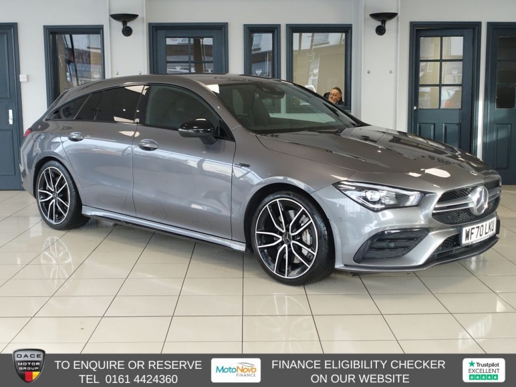 Used 2020 GREY MERCEDES-BENZ CLA Estate 2.0 CLA35 AMG (Premium) Shooting Brake 5dr Petrol 7G-DCT 4MATIC Euro 6 (s/s) (306 ps) (reg. 2020-10-12) for sale in Altrincham