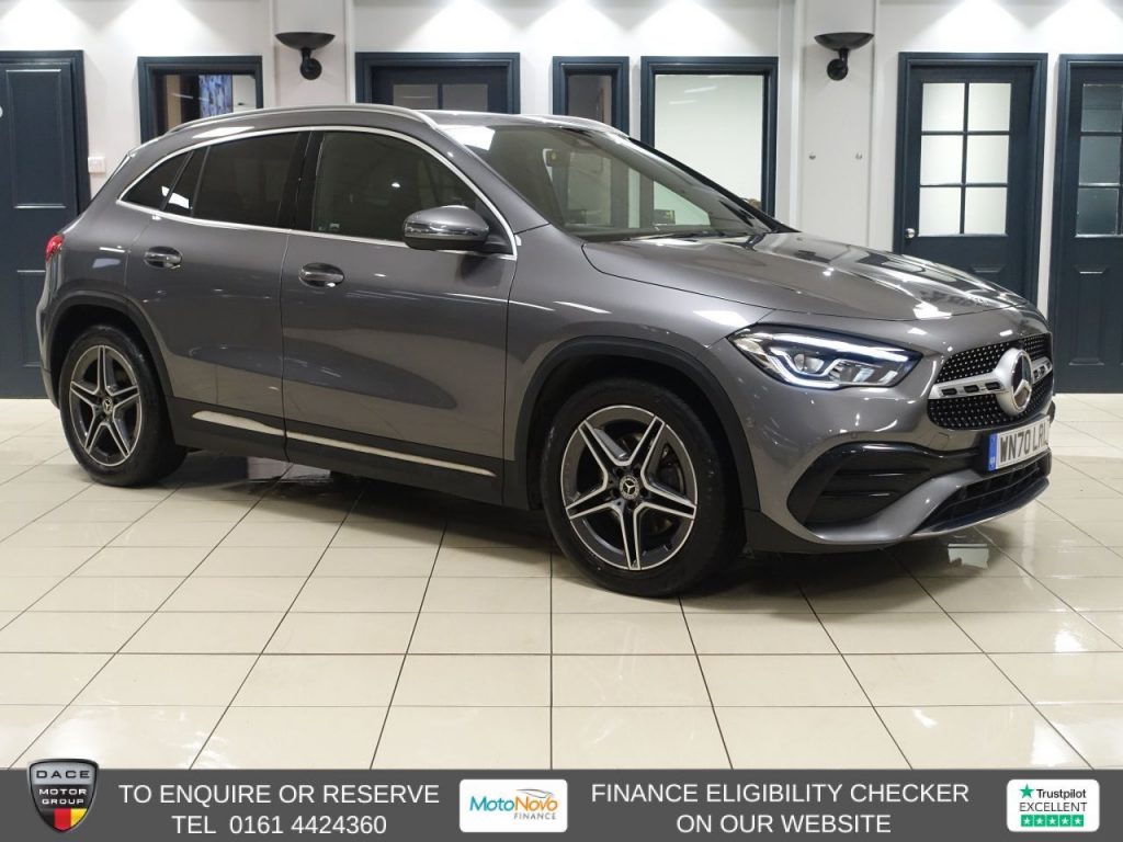 Used 2020 GREY MERCEDES-BENZ GLA SUV 1.3 GLA200 AMG Line (Executive) SUV 5dr Petrol 7G-DCT Euro 6 (s/s) (163 ps) (reg. 2020-10-06) for sale in Altrincham
