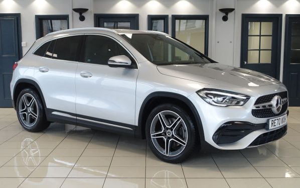 Used 2020 SILVER MERCEDES-BENZ GLA SUV 1.3 GLA200 AMG Line SUV 5dr Petrol 7G-DCT Euro 6 (s/s) (163 ps) (reg. 2020-11-17) for sale in Altrincham