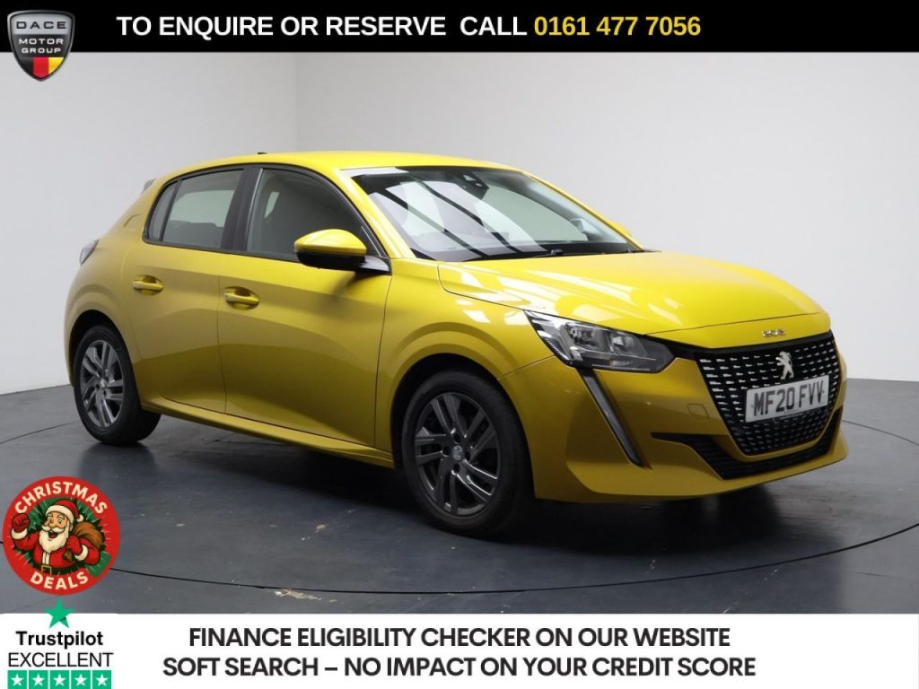Used 2020 YELLOW PEUGEOT 208 Hatchback 1.2 PureTech Active Premium Hatchback 5dr Petrol Manual Euro 6 (s/s) (75 ps) (reg. 2020-06-20) for sale in Stockport