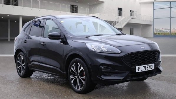 Used 2021 BLACK FORD KUGA SUV 2.5 Duratec 14.4kWh ST-Line X Edition SUV 5dr Petrol Plug-in Hybrid CVT Euro 6 (s/s) (225 ps) (reg. 2021-09-14) for sale in Manchester