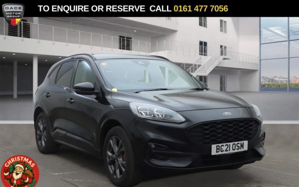Used 2021 BLACK FORD KUGA SUV 2.5 EcoBoost Duratec 14.4kWh ST-Line SUV 5dr Petrol Plug-in Hybrid CVT Euro 6 (s/s) (225 ps) (reg. 2021-07-15) for sale in Stockport