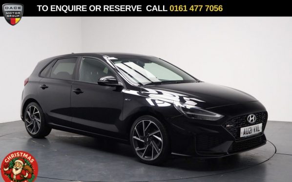 Used 2021 BLACK HYUNDAI I30 Hatchback 1.5 T-GDi MHEV N Line Hatchback 5dr Petrol Hybrid Manual Euro 6 (s/s) (159 ps) (reg. 2021-03-25) for sale in Stockport