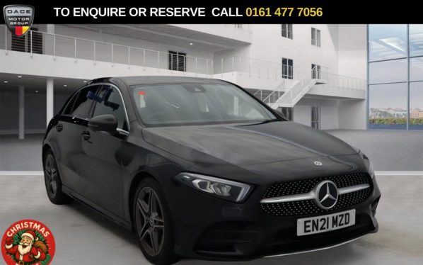 Used 2021 BLACK MERCEDES-BENZ A-CLASS Hatchback 1.3 A180 AMG Line (Executive) Hatchback 5dr Petrol 7G-DCT Euro 6 (s/s) (136 ps) (reg. 2021-07-04) for sale in Stockport