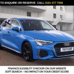 Used 2021 BLUE AUDI A3 Hatchback 1.0 TFSI 30 S line Sportback 5dr Petrol Manual Euro 6 (s/s) (110 ps) (reg. 2021-10-29) for sale in Stockport