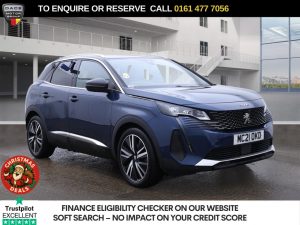 Used 2021 BLUE PEUGEOT 3008 SUV 1.6 13.2kWh GT Premium SUV 5dr Petrol Plug-in Hybrid e-EAT Euro 6 (s/s) (225 ps) (reg. 2021-08-12) for sale in Stockport