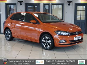 Used 2021 ORANGE VOLKSWAGEN POLO Hatchback 1.0 TSI Match Hatchback 5dr Petrol Manual Euro 6 (s/s) (95 ps) (reg. 2021-06-30) for sale in Altrincham