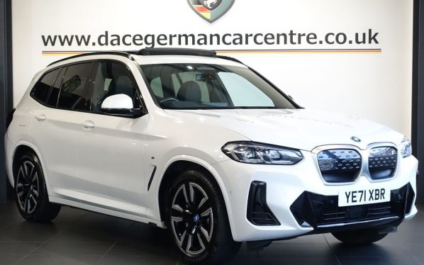 Used 2021 WHITE BMW IX3 SUV 80kWh M Sport SUV 5dr Electric Auto (286 ps) (reg. 2021-11-26) for sale in Altrincham
