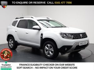 Used 2021 WHITE DACIA DUSTER SUV 1.0 TCe Comfort SUV 5dr Petrol Manual Euro 6 (s/s) (90 ps) (reg. 2021-07-30) for sale in Stockport