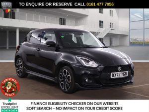 Used 2022 BLACK SUZUKI SWIFT Hatchback 1.4 Boosterjet MHEV Sport Hatchback 5dr Petrol Hybrid Manual Euro 6 (s/s) (129 ps) (reg. 2022-11-11) for sale in Stockport