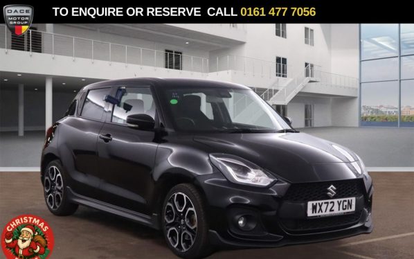 Used 2022 BLACK SUZUKI SWIFT Hatchback 1.4 Boosterjet MHEV Sport Hatchback 5dr Petrol Hybrid Manual Euro 6 (s/s) (129 ps) (reg. 2022-11-11) for sale in Stockport