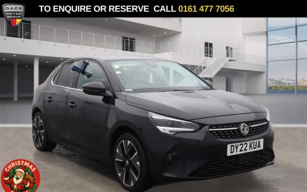 Used 2022 BLACK VAUXHALL Corsa Electric Hatchback 50kWh Elite Premium Hatchback 5dr Electric Auto (136 ps) (reg. 2022-06-15) for sale in Stockport