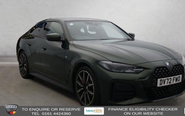 Used 2022 GREEN BMW 4 SERIES GRAN COUPE Hatchback 2.0 420i M Sport Hatchback 5dr Petrol Auto Euro 6 (s/s) (184 ps) (reg. 2022-09-29) for sale in Altrincham