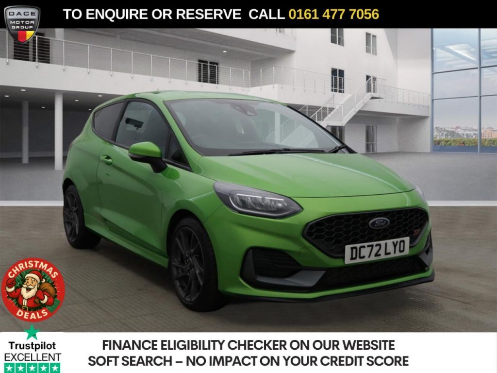 Used 2022 GREEN FORD FIESTA Hatchback 1.5T EcoBoost ST-2 Hatchback 3dr Petrol Manual Euro 6 (s/s) (200 ps) (reg. 2022-09-17) for sale in Stockport
