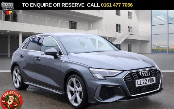Used 2022 GREY AUDI A3 Hatchback 1.5 TFSI 35 S line Sportback 5dr Petrol Manual Euro 6 (s/s) (150 ps) (reg. 2022-06-29) for sale in Stockport