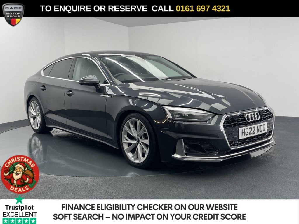 Used 2022 GREY AUDI A5 Hatchback 2.0 TFSI 35 Sport Sportback 5dr Petrol S Tronic Euro 6 (s/s) (150 ps) (reg. 2022-06-30) for sale in Manchester