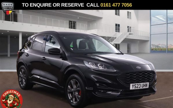 Used 2023 BLACK FORD KUGA SUV 2.5 EcoBoost Duratec 14.4kWh ST-Line SUV 5dr Petrol Plug-in Hybrid CVT Euro 6 (s/s) (225 ps) (reg. 2023-06-28) for sale in Stockport