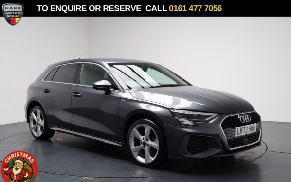 Used 2023 GREY AUDI A3 Hatchback 1.4 TFSIe 40 S line Sportback 5dr Petrol Plug-in Hybrid S Tronic Euro 6 (s/s) 13kWh (204 ps) (reg. 2023-09-22) for sale in Stockport