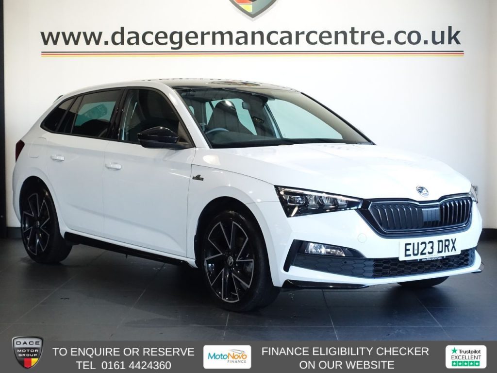Used 2023 WHITE SKODA SCALA Hatchback 1.5 TSI Monte Carlo Hatchback 5dr Petrol DSG Euro 6 (s/s) (150 ps) (reg. 2023-04-18) for sale in Altrincham