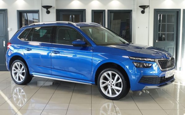 Used 2024 BLUE SKODA KAMIQ SUV 1.5 TSI ACT SE L Executive SUV 5dr Petrol DSG Euro 6 (s/s) (150 ps) (reg. 2024-01-20) for sale in Altrincham