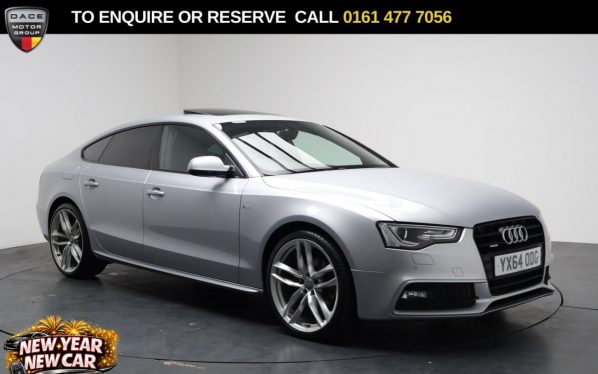 Used 2014 SILVER AUDI A5 Hatchback 3.0 TDI V6 Black Edition Sportback 5dr Diesel S Tronic quattro Euro 5 (s/s) (245 ps) (reg. 2014-09-01) for sale in Stockport