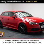 Used 2015 RED AUDI A3 Hatchback 1.4 TFSI S line Sportback 5dr Petrol Manual Euro 6 (s/s) (125 ps) (reg. 2015-10-07) for sale in Stockport
