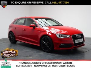 Used 2015 RED AUDI A3 Hatchback 1.4 TFSI S line Sportback 5dr Petrol Manual Euro 6 (s/s) (125 ps) (reg. 2015-10-07) for sale in Stockport