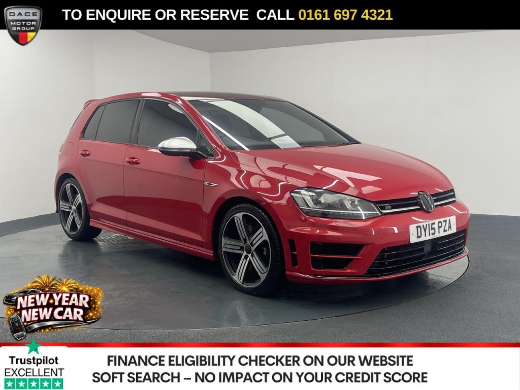 Used 2015 RED VOLKSWAGEN GOLF Hatchback 2.0 TSI BlueMotion Tech R Hatchback 5dr Petrol DSG 4Motion Euro 6 (s/s) (300 ps) (reg. 2015-03-12) for sale in Manchester