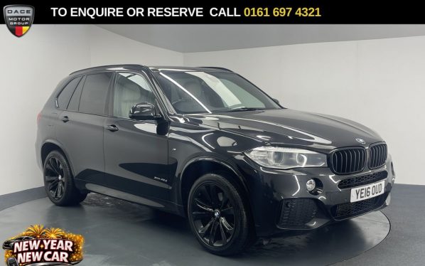 Used 2016 BLACK BMW X5 SUV 3.0 40d M Sport SUV 5dr Diesel Auto xDrive Euro 6 (s/s) (313 ps) (reg. 2016-04-29) for sale in Manchester