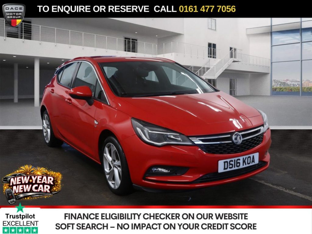 Used 2016 RED VAUXHALL ASTRA Hatchback 1.4i Turbo SRi Nav Hatchback 5dr Petrol Manual Euro 6 (150 ps) (reg. 2016-05-04) for sale in Stockport