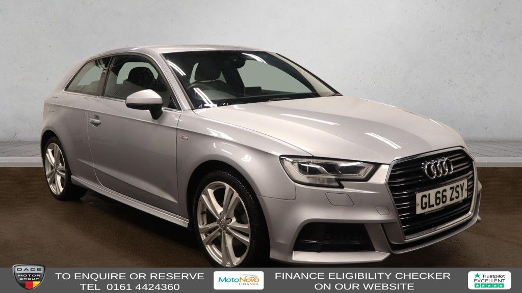 Used 2016 SILVER AUDI A3 Hatchback 1.4 TFSI CoD S line Hatchback 3dr Petrol S Tronic Euro 6 (s/s) (150 ps) (reg. 2016-12-10) for sale in Altrincham