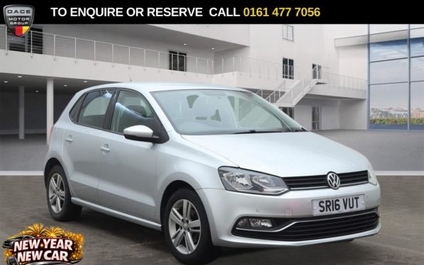 Used 2016 SILVER VOLKSWAGEN POLO Hatchback 1.2 TSI BlueMotion Tech Match Hatchback 5dr Petrol Manual Euro 6 (s/s) (90 ps) (reg. 2016-05-30) for sale in Stockport