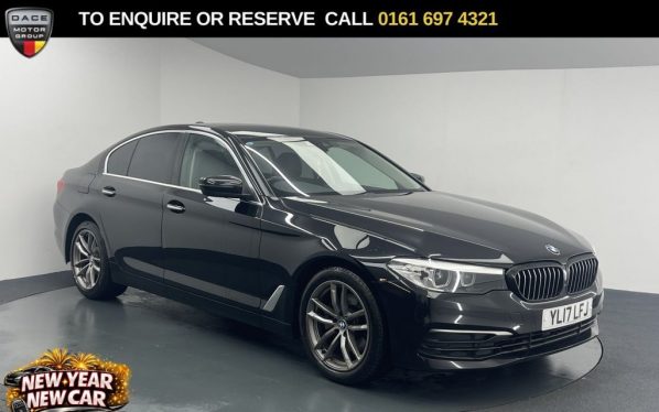 Used 2017 BLACK BMW 5 SERIES Saloon 2.0 520d SE Saloon 4dr Diesel Auto Euro 6 (s/s) (190 ps) (reg. 2017-07-24) for sale in Manchester