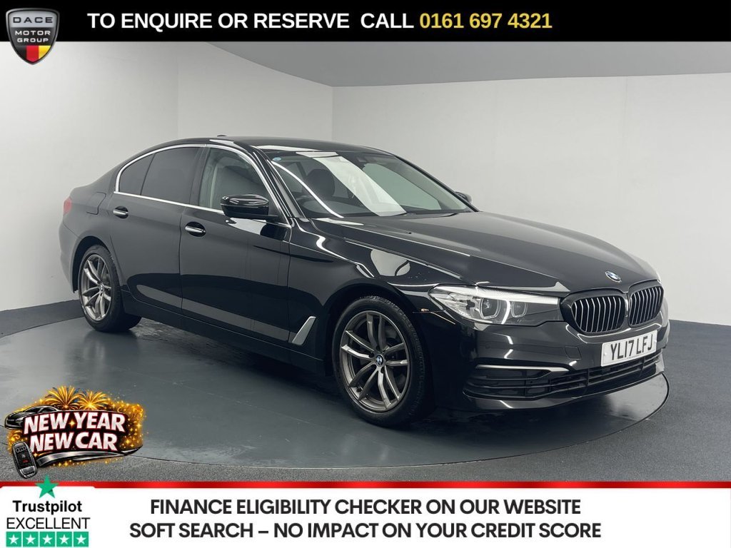 Used 2017 BLACK BMW 5 SERIES Saloon 2.0 520d SE Saloon 4dr Diesel Auto Euro 6 (s/s) (190 ps) (reg. 2017-07-24) for sale in Manchester