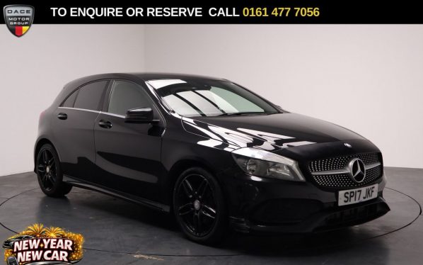Used 2017 BLACK MERCEDES-BENZ A-CLASS Hatchback 2.1 A200d AMG Line Hatchback 5dr Diesel 7G-DCT Euro 6 (s/s) (136 ps) (reg. 2017-03-29) for sale in Stockport