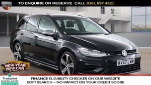 Used 2017 BLACK VOLKSWAGEN GOLF Estate 2.0 TSI R Estate 5dr Petrol DSG 4Motion Euro 6 (s/s) (310 ps) (reg. 2017-11-23) for sale in Manchester