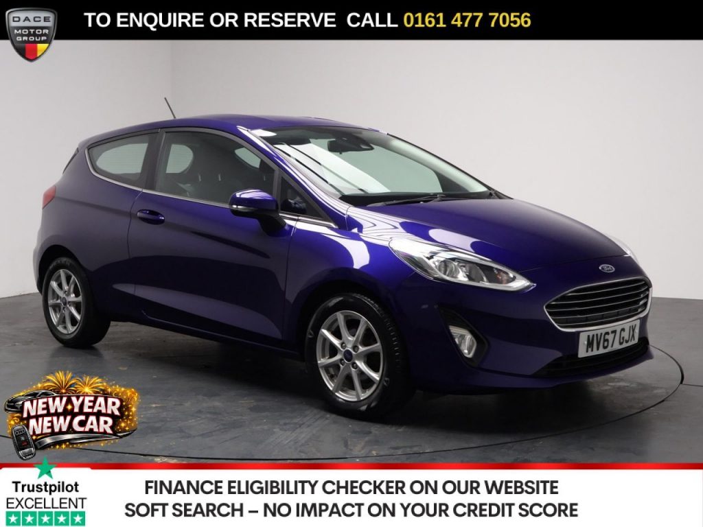 Used 2017 BLUE FORD FIESTA Hatchback 1.0T EcoBoost Zetec Hatchback 3dr Petrol Manual Euro 6 (s/s) (100 ps) (reg. 2017-09-04) for sale in Stockport
