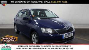 Used 2017 BLUE SKODA FABIA Hatchback 1.0 SE Hatchback 5dr Petrol Manual Euro 6 (s/s) (75 ps) (reg. 2017-10-20) for sale in Manchester