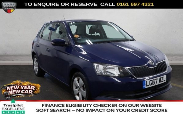 Used 2017 BLUE SKODA FABIA Hatchback 1.0 SE Hatchback 5dr Petrol Manual Euro 6 (s/s) (75 ps) (reg. 2017-10-20) for sale in Manchester