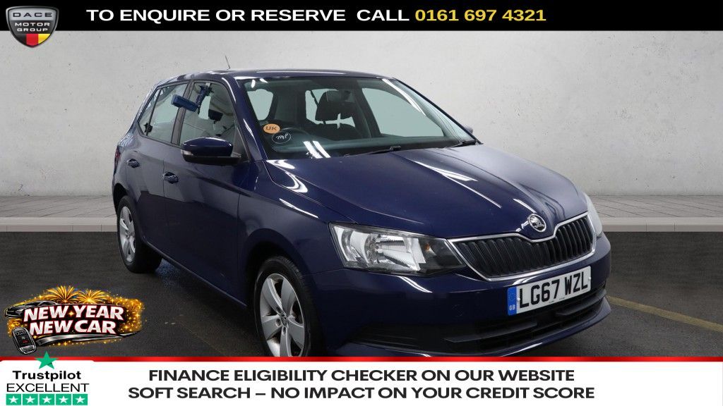 Used 2017 BLUE SKODA FABIA Hatchback 1.0 SE Hatchback 5dr Petrol Manual Euro 6 (s/s) (75 ps) (reg. 2017-10-20) for sale in Manchester
